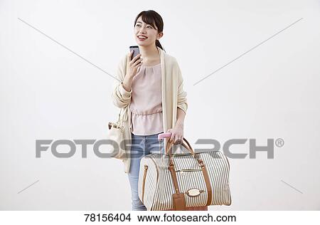 Japanese woman on white background View Large Photo Image Picture - Japanese woman on white background. Fotosearch