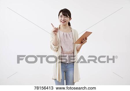 Japanese woman on white background View Large Photo Image Stock Image - Japanese woman on white background. Fotosearch