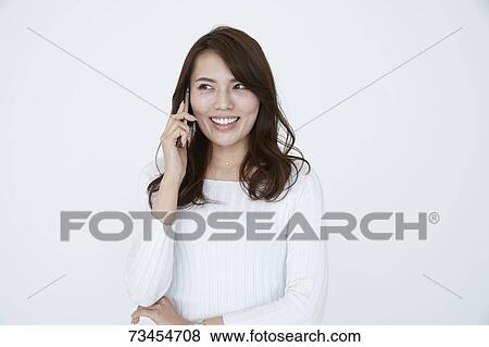 Japanese woman on white background View Large Photo Image Stock Photo - Japanese woman on white background. Fotosearch
