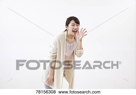 Japanese woman on white background View Large Photo Image Stock Photo - Japanese woman on white background. Fotosearch