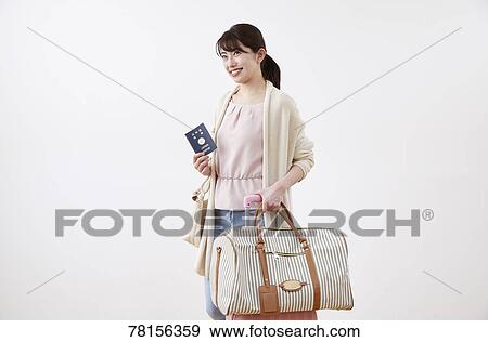 Japanese woman on white background View Large Photo Image Stock Photo - Japanese woman on white background. Fotosearch