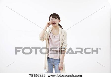 Japanese woman on white background View Large Photo Image Stock Photograph - Japanese woman on white background. Fotosearch