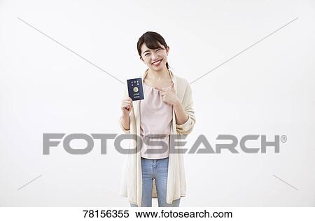 Stock Photography - Japanese woman on white background. Fotosearch
