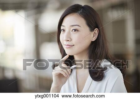 Japanese woman stylish cafe View Large Photo Image Picture - Japanese woman stylish cafe. Fotosearch
