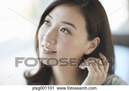 Japanese woman stylish cafe View Large Photo Image Stock Image - Japanese woman stylish cafe. Fotosearch