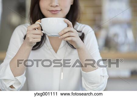 Japanese woman stylish cafe View Large Photo Image Stock Image - Japanese woman stylish cafe. Fotosearch
