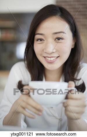 Japanese woman stylish cafe View Large Photo Image Stock Image - Japanese woman stylish cafe. Fotosearch