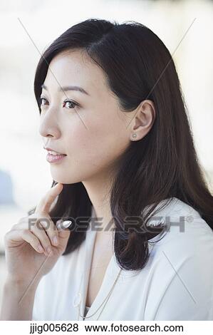 Japanese woman stylish cafe View Large Photo Image Stock Photo - Japanese woman stylish cafe. Fotosearch