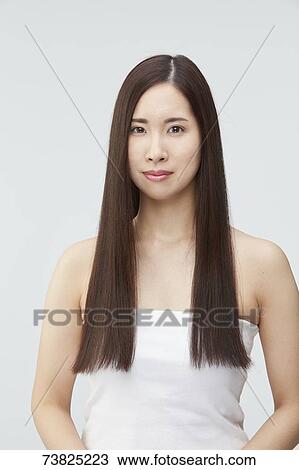 Japanese woman with silky hair View Large Photo Image Stock Image - Japanese woman with silky hair. Fotosearch