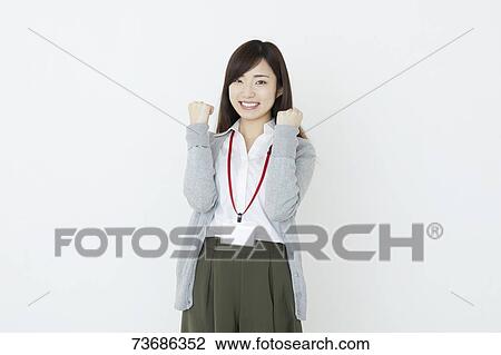 Japanese young woman on white background View Large Photo Image Stock Image - Japanese young woman on white background. Fotosearch