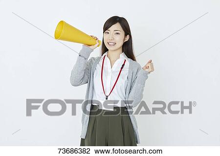 Japanese young woman on white background View Large Photo Image Stock Image - Japanese young woman on white background. Fotosearch