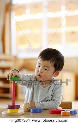 Picture - Kid at Japanese kindergarten. Fotosearch