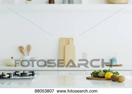 Kitchen interior View Large Photo Image Stock Photo - Kitchen interior. Fotosearch