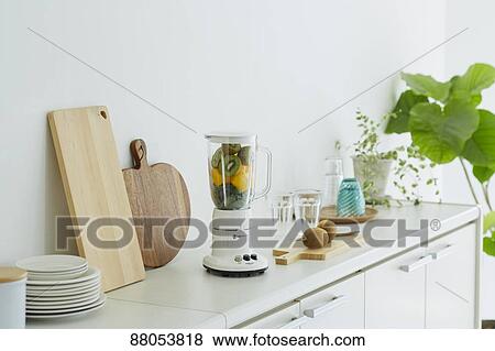Kitchen interior View Large Photo Image Stock Photo - Kitchen interior. Fotosearch