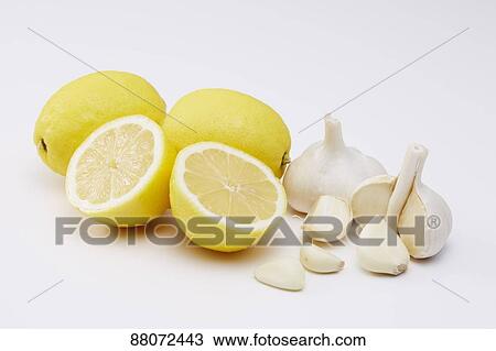 Stock Image - Lemon and garlic. Fotosearch