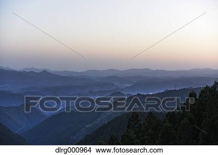 Picture - Mountainscape in the morning at Mount Yoshino, Nara Prefecture, Japan. Fotosearch