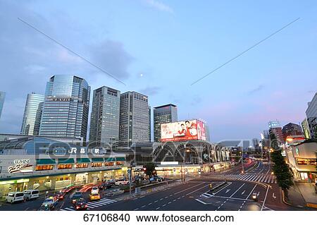 Stock Image - Night view of Tokyo, Japan. Fotosearch