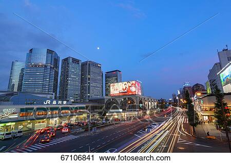 Stock Image - Night view of Tokyo, Japan. Fotosearch