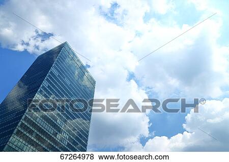 Stock Photo - Office building and sky, Tokyo, Japan. Fotosearch