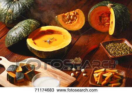 Stock Image - Pumpkin soup. Fotosearch