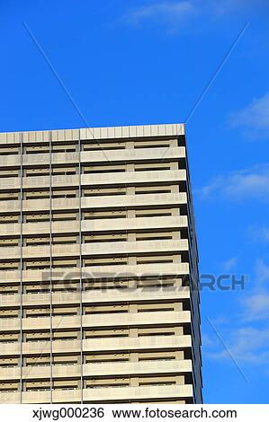 Stock Photograph - Skyscraper and blue sky, Tokyo, Japan. Fotosearch