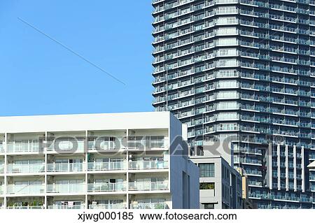 Skyscrapers and blue sky, Tokyo, Japan View Large Photo Image Stock Photography - Skyscrapers and blue sky, Tokyo, Japan. Fotosearch