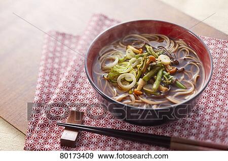 Soba noodles View Large Photo Image Stock Photo - Soba noodles. Fotosearch