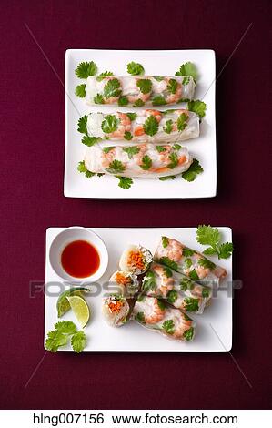 Spring rolls View Large Photo Image Stock Photograph - Spring rolls. Fotosearch