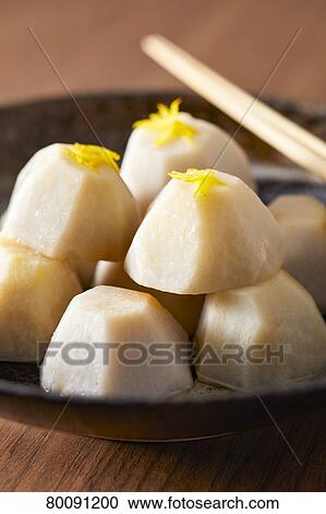 Stock Image - Taro potatoes. Fotosearch