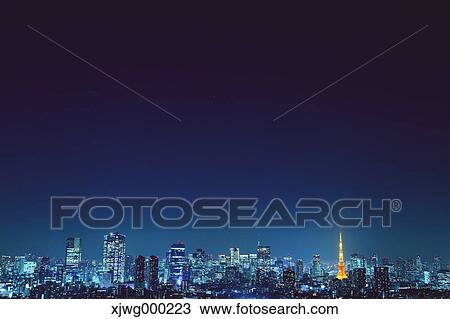 Tokyo cityscape at night, Tokyo, Japan View Large Photo Image Stock Image - Tokyo cityscape at night, Tokyo, Japan. Fotosearch