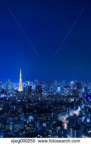 Tokyo cityscape at night, Tokyo, Japan View Large Photo Image Stock Photography - Tokyo cityscape at night, Tokyo, Japan. Fotosearch
