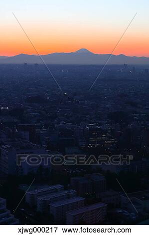 Tokyo cityscape at sunset View Large Photo Image Stock Photo - Tokyo cityscape at sunset. Fotosearch
