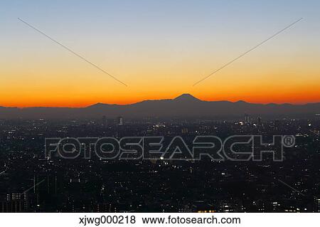Tokyo cityscape at sunset View Large Photo Image Stock Photo - Tokyo cityscape at sunset. Fotosearch