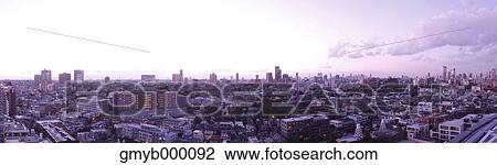 Stock Image - Tokyo cityscape panorama, Tokyo, Japan. Fotosearch