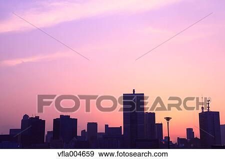 Stock Photo - Tokyo cityscape, Tokyo, Japan. Fotosearch