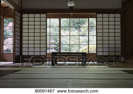 Traditional Japanese inn interior View Large Photo Image Stock Photo - Traditional Japanese inn interior. Fotosearch