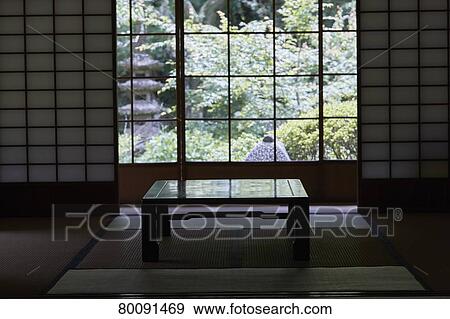 Stock Photo - Traditional Japanese inn interior. Fotosearch