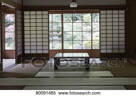 Traditional Japanese inn interior View Large Photo Image Stock Photography - Traditional Japanese inn interior. Fotosearch