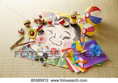 Traditional Japanese toys View Large Photo Image Stock Image - Traditional Japanese toys. Fotosearch