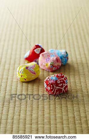 Stock Image - Traditional Japanese toys. Fotosearch