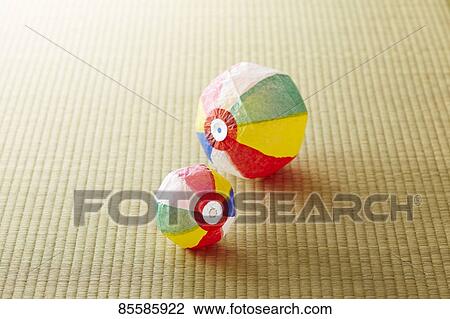 Stock Image - Traditional Japanese toys. Fotosearch