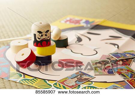 Traditional Japanese toys View Large Photo Image Stock Photo - Traditional Japanese toys. Fotosearch
