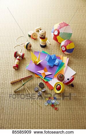 Traditional Japanese toys View Large Photo Image Stock Photo - Traditional Japanese toys. Fotosearch