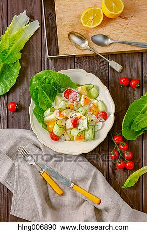 Vegetable salad View Large Photo Image Stock Image - Vegetable salad. Fotosearch