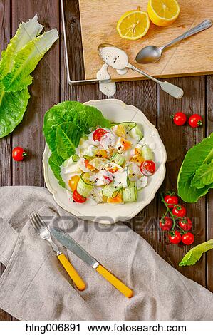 Stock Image - Vegetable salad. Fotosearch