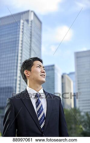 Stock Image - Young Japanese businessman. Fotosearch