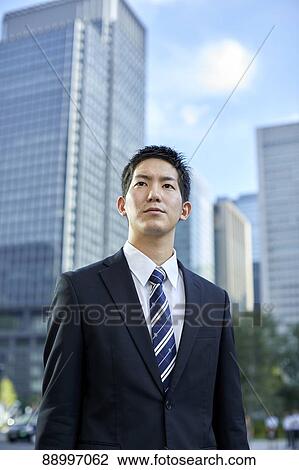 Stock Image - Young Japanese businessman. Fotosearch
