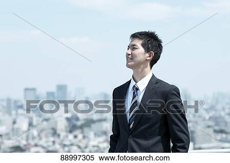 Stock Photography - Young Japanese businessman. Fotosearch