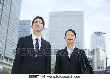 Young Japanese businesspeople View Large Photo Image Picture - Young Japanese businesspeople. Fotosearch