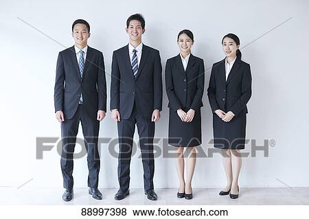 Stock Photo - Young Japanese businesspeople. Fotosearch
